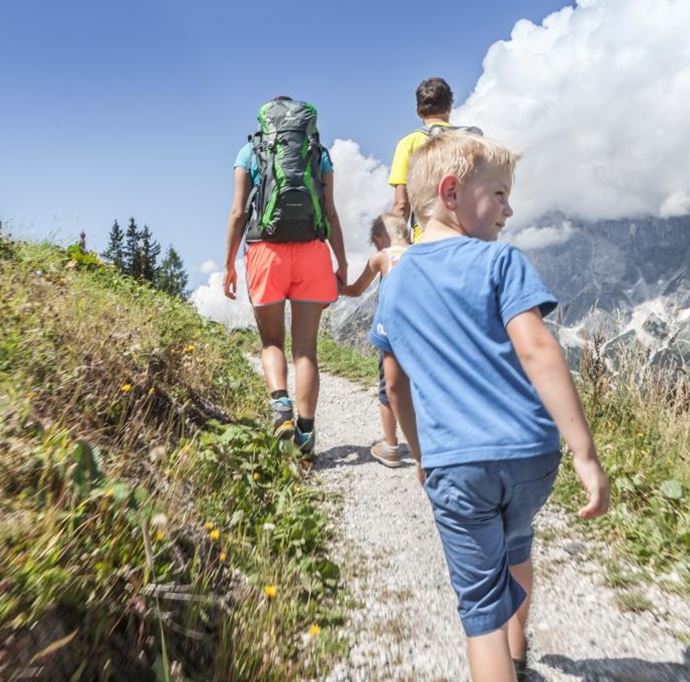 Family hiking